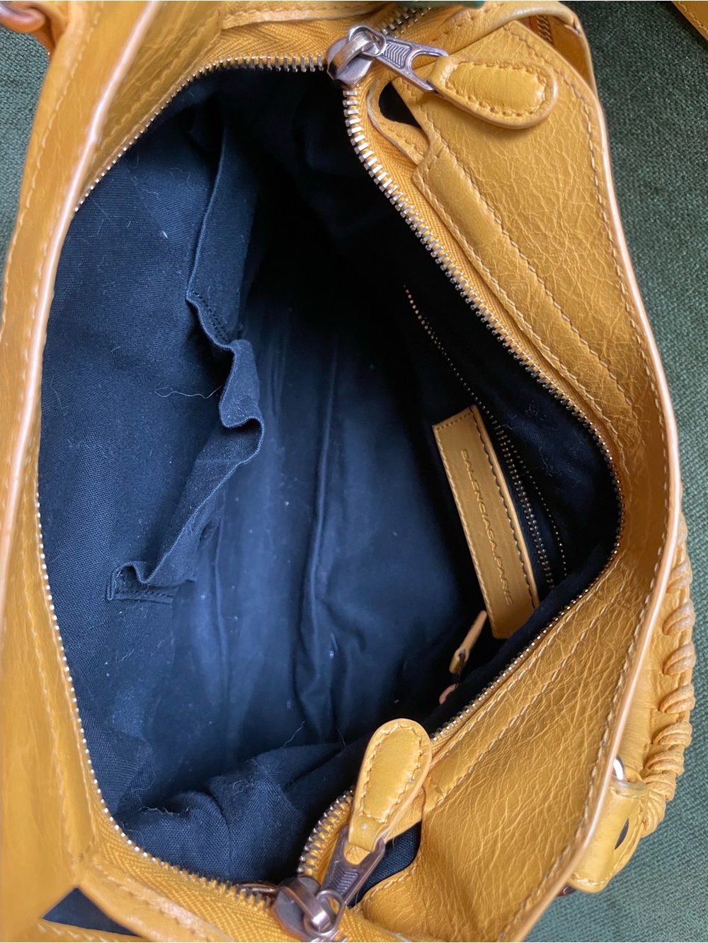 Balenciaga Mustard Yellow Leather Satchel - Picture 8 of 11
